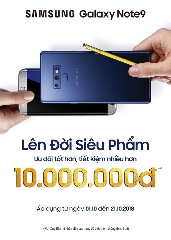 Thu cũ đổi mới lên đời Galaxy Note 9 tại Viettel Store tiết kiệm lên tới hơn 10 triệu đồng - ViettelStore.vn