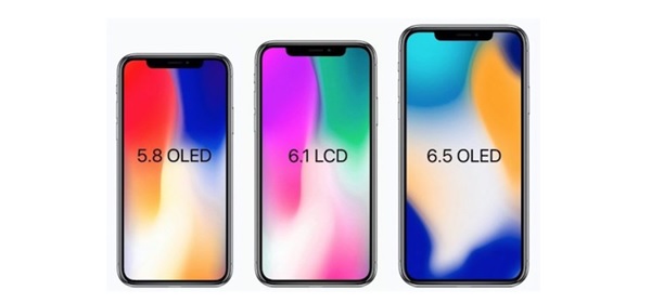 iPhone X bản LCD sẽ có kích thước màn hình 6,1 inch nên kích cỡ nằm giữa iPhone X hiện nay và iPhone X Plus mới
