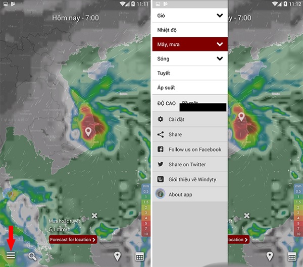 Cách sử dụng ứng dụng Windy dự báo bão chuẩn xác nhất trên Android