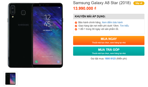 giá bán Galaxy 