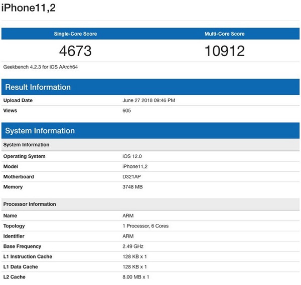 Lộ diện điểm hiệu năng iPhone X Plus với kết quả cao bất ngờ