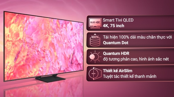 TV Samsung QLED 4K 75 inch sở hữu những công nghệ hiện đại