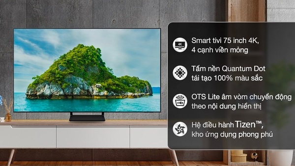 Smart Tivi Samsung QLED 4K 75 inch QA75Q60BAKXXV 