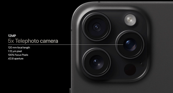 Chụp ảnh zoom sắc nét hơn với các tùy chọn tiêu cự của iPhone 15 Pro Max 1TB