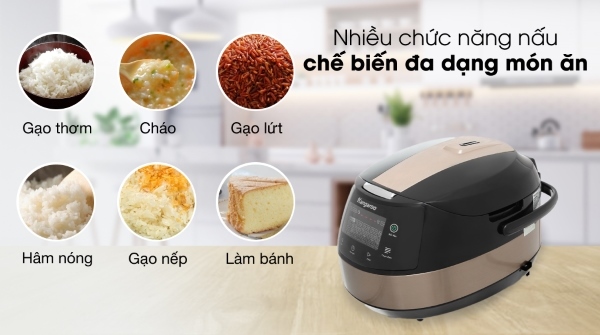 Nồi cơm điện tử Kangaroo KG18DR8 được trang bị đến 20 chế độ nấu khác nhau