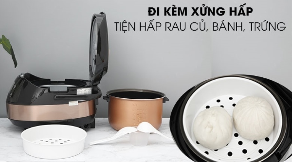 Nồi cơm điện tử Kangaroo KG18DR8 còn được trang bị bộ phụ kiện đầy đủ