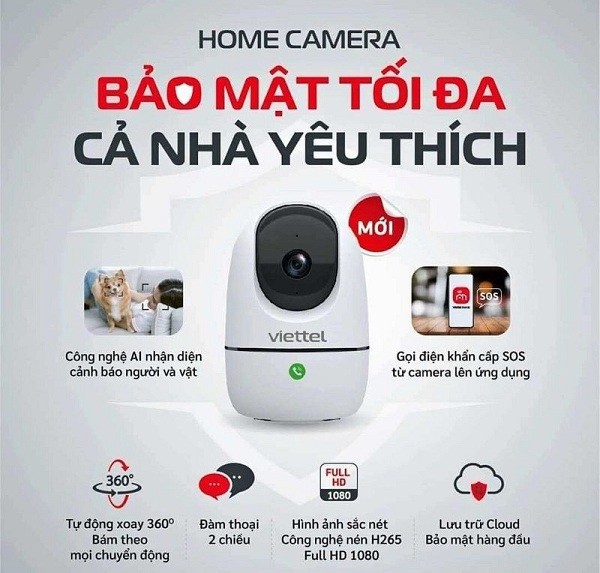 Camera Viettel HC23 còn tích hợp nhiều tính năng tiện lợi 