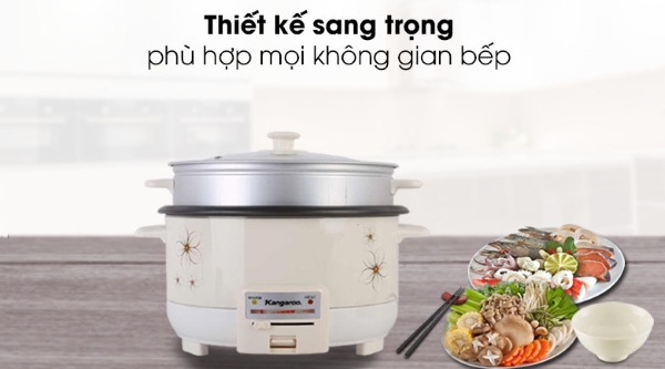 Nồi lẩu Kangaroo KG271 sở hữu thiết kế tinh tế 