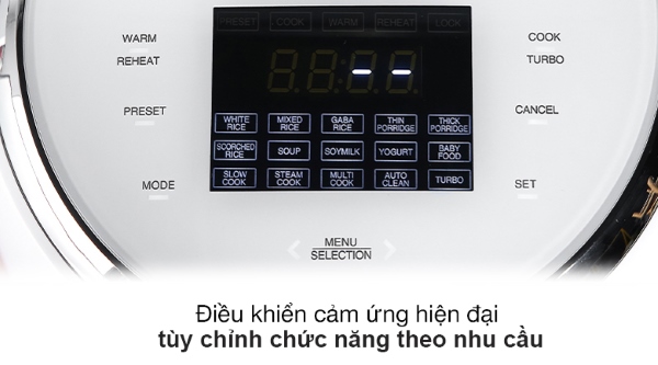 Cuckoo CR-1020F còn được trang bị tính năng chỉ báo bằng giọng nói