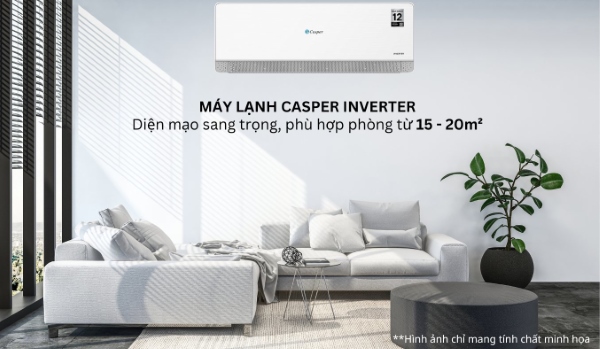 Điều hòa Casper Inverter 12000BTU QC-12IS36 sở hữu thiết kế hiện đại và sang trọng