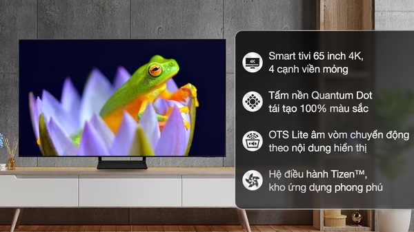 Smart Tivi Samsung QLED 4K 65 inch QA65Q60BAKXXV nổi bật với nhiều ưu điểm