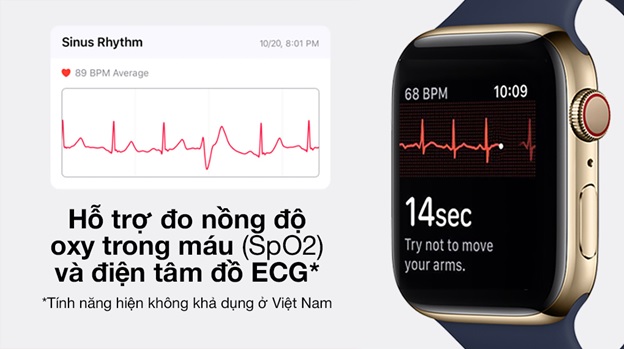 Apple Watch Series 6 Cellular 44mm đo điện tâm đồ, nồng độ Oxy trong máu